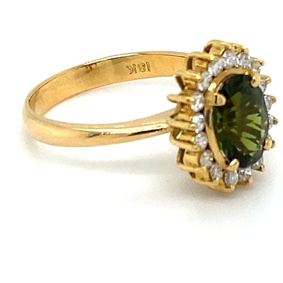 GIA Certified Chrome Tourmaline 1.42ct Diamond Rng - Picture 3 of 9